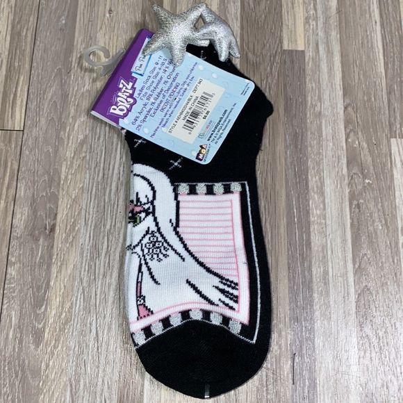 Bratz doll Pom Pom head black socks loungewear Y2K fashion dolls socks vintage - Picture 2 of 4
